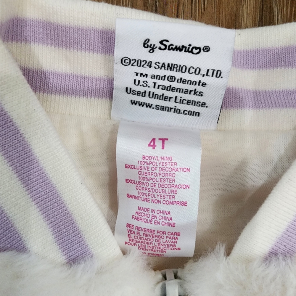 Toddler Hello Kitty Striped White and Lavender Vest, 4T, NWOT - Picture 4 of 5